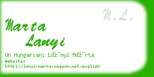 marta lanyi business card